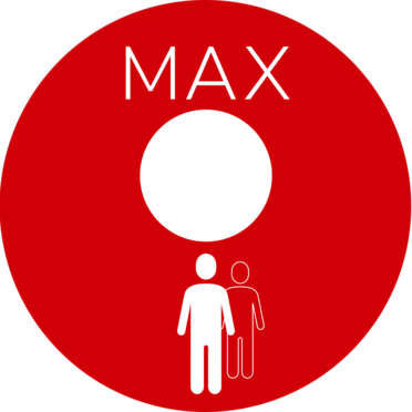Corona Raamsticker Max aantal personen verkeersrood