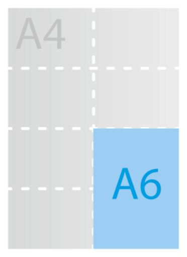 A6-flyers, eenzijdig full colour