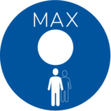 Corona Raamsticker Max aantal personen verkeersblauw