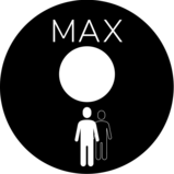 Corona Raamsticker Max aantal personen zwart