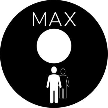 Corona Raamsticker Max aantal personen zwart